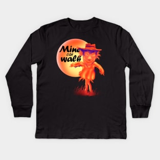 The scarecrow walks at midnight, funny halloween sayings Kids Long Sleeve T-Shirt